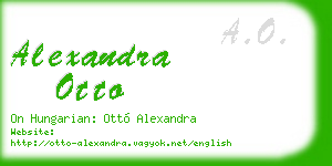 alexandra otto business card